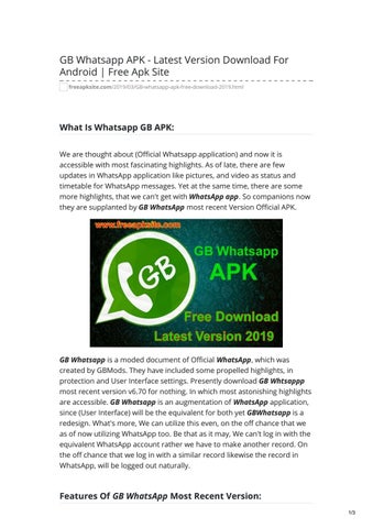 Telecharger WhatsApp GB Apk